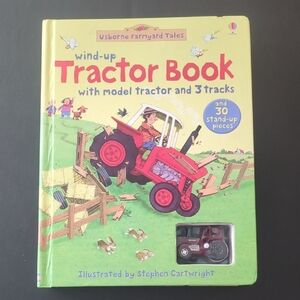 Usborne Wind-Up Tractor Book with Red Model Tractor